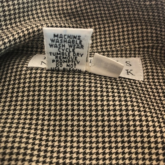 BARNEY'S NEW YORK Blazer Women's Size 6 Black Double Breasted Mini Houndstooth - Picture 5 of 10